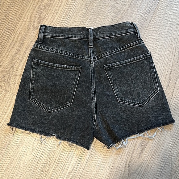 PacSun Black Denim Distressed Raw Edge Summer Shorts Women’s 24 Extra Small - Picture 7 of 7